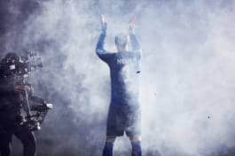 Neuer celebrating with raised arms 